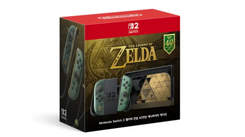 Nintendo Switch 2 젤다의 전설 40주년 애니버서리 에디션의 공식 패키지 이미지